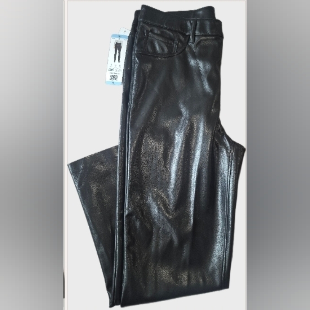 NWT Joie Women's Black Faux Leather Pants Full Length, Size 10